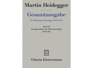 9783465036654 - Grundprobleme der Phänomenologie (Wintersemester 1919 20) - Martin Heidegger Leinen