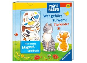 9783473302826 - ministeps Mein erstes Magnetbuch Wer gehört zu wem? Tierkinder - Sandra Grimm Pappband