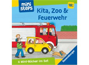 9783473302840 - ministeps Mein erster Bücher-Würfel Kita Zoo und Feuerwehr (Bücher-Set) - Ina Milk Pappband