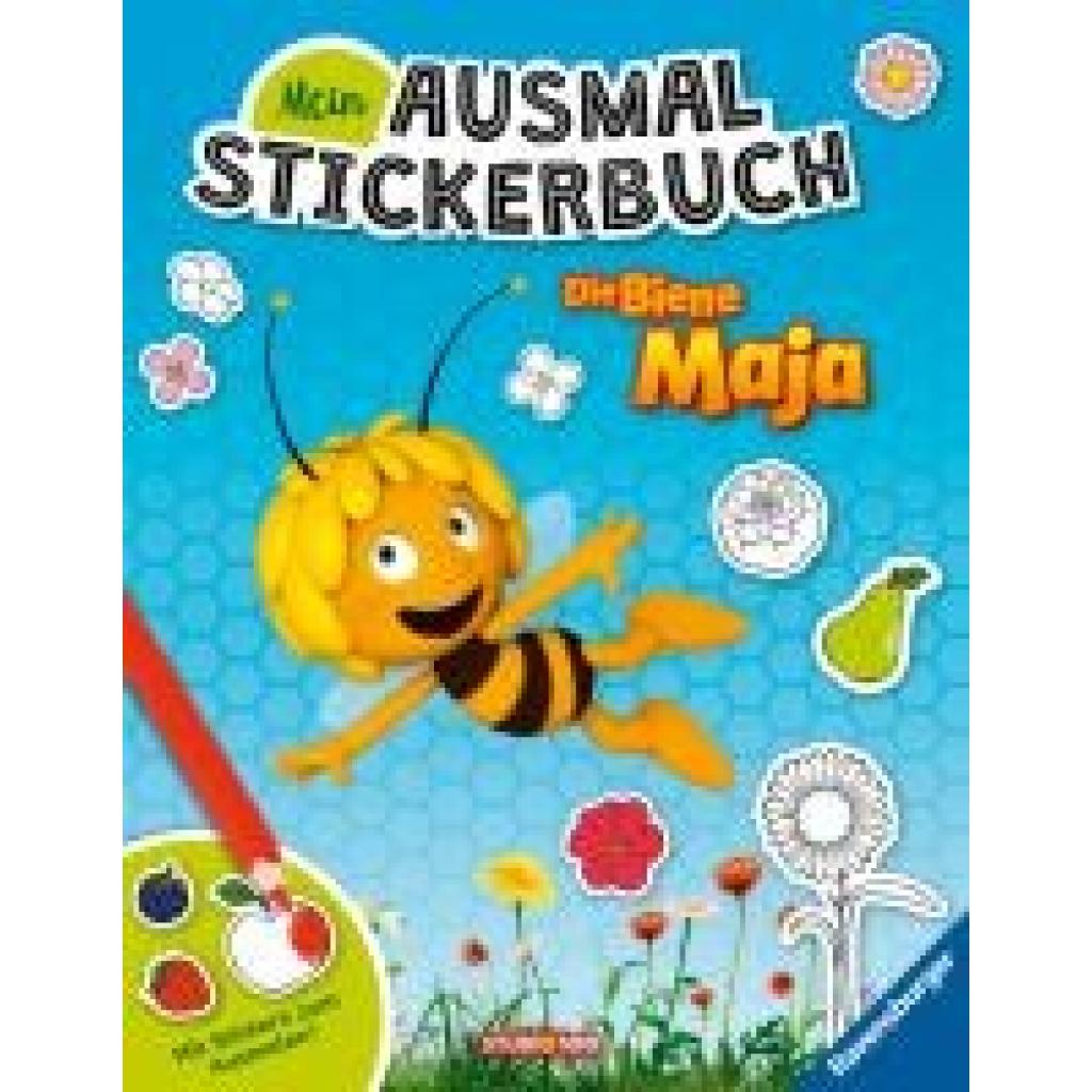 9783473497638 - Ravensburger Mein Ausmalstickerbuch Die Biene Maja - Großes Buch mit über 250 Stickern viele Sticker zum Ausmalen