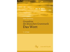 9783476050953 - Das Wort - Peter Eisenberg Gebunden