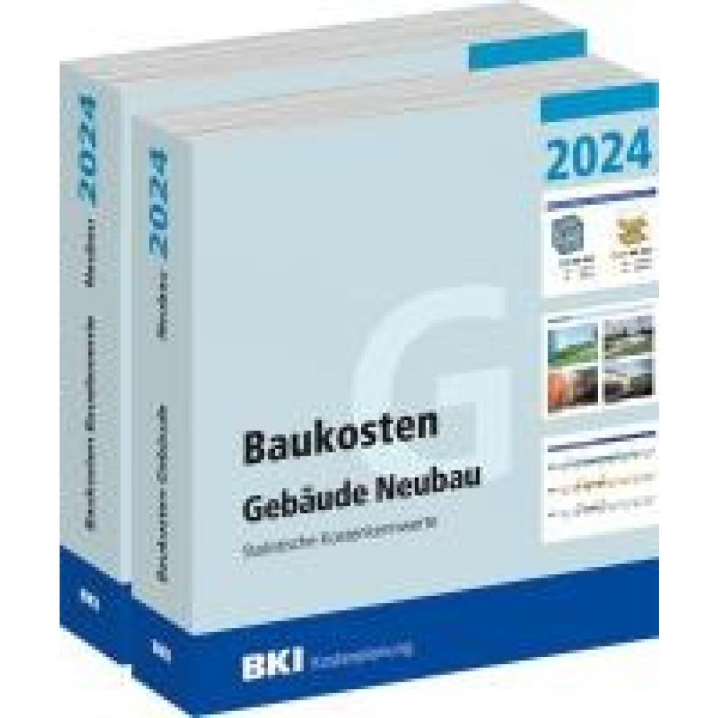 9783481047450 - BKI Baukosten Gebäude + Bauelemente Neubau 2024 - Kombi Teil 1-2