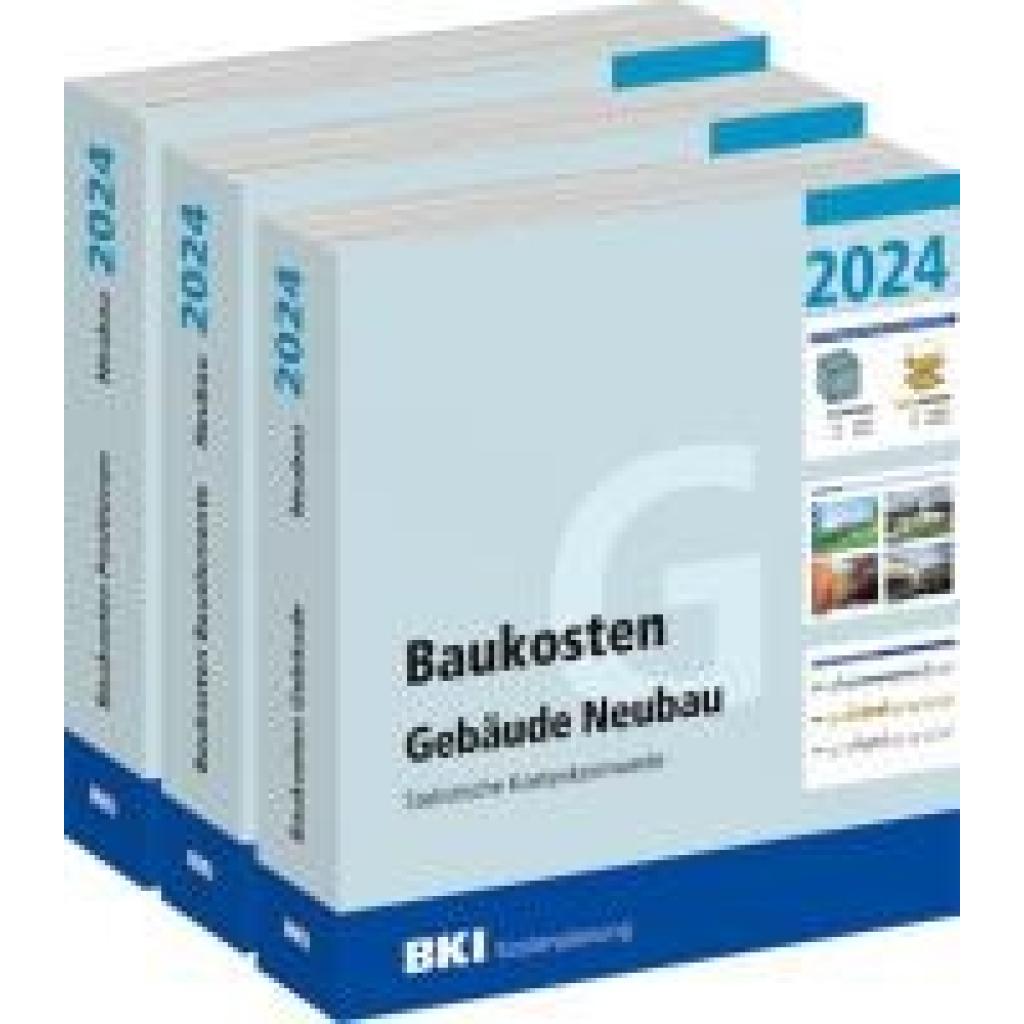 9783481047467 - BKI Baukosten Gebäude + Positionen + Bauelemente Neubau 2024 - Kombi Teil 1-3