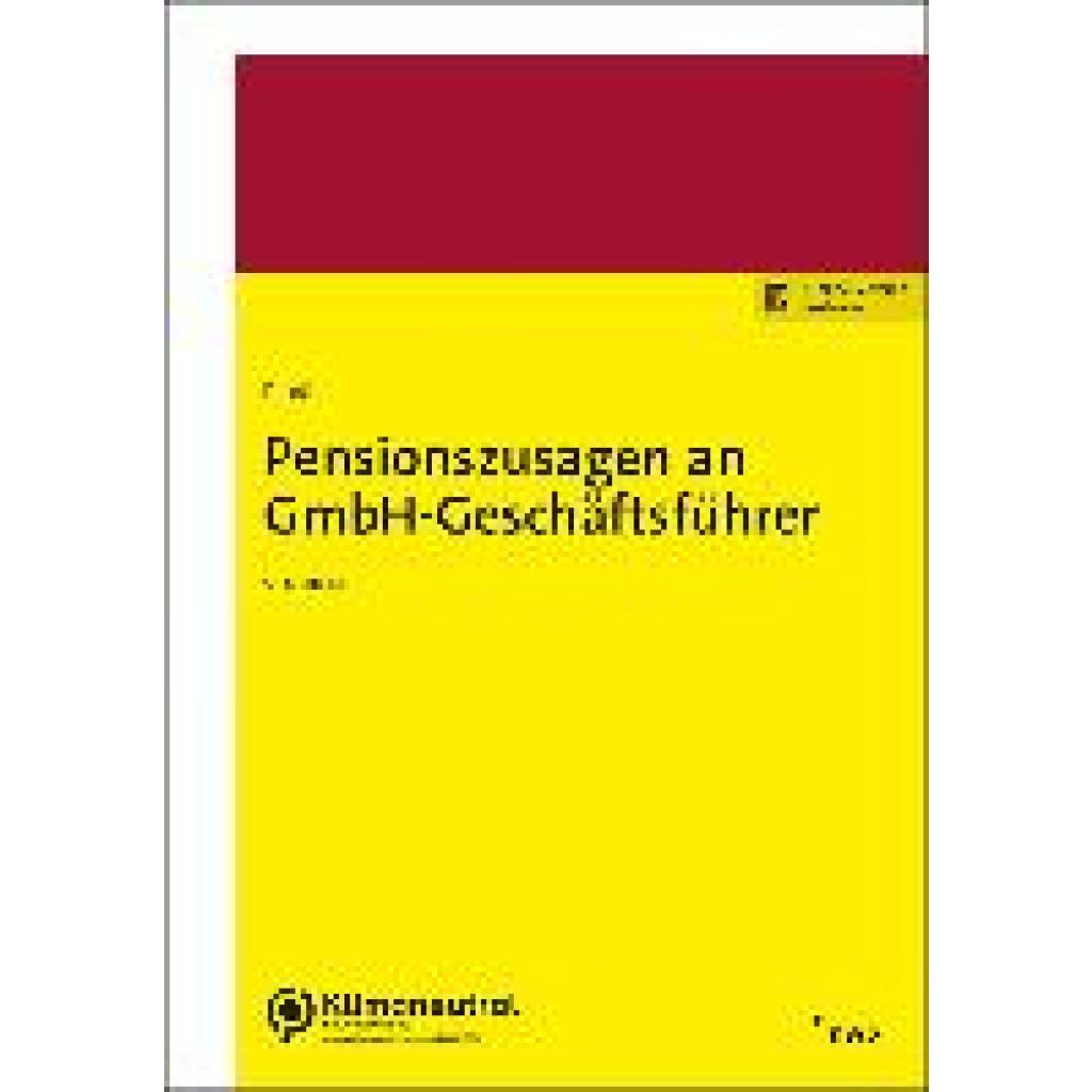 9783482576058 - Pradl Jürgen Pensionszusagen an GmbH-Geschäftsführer