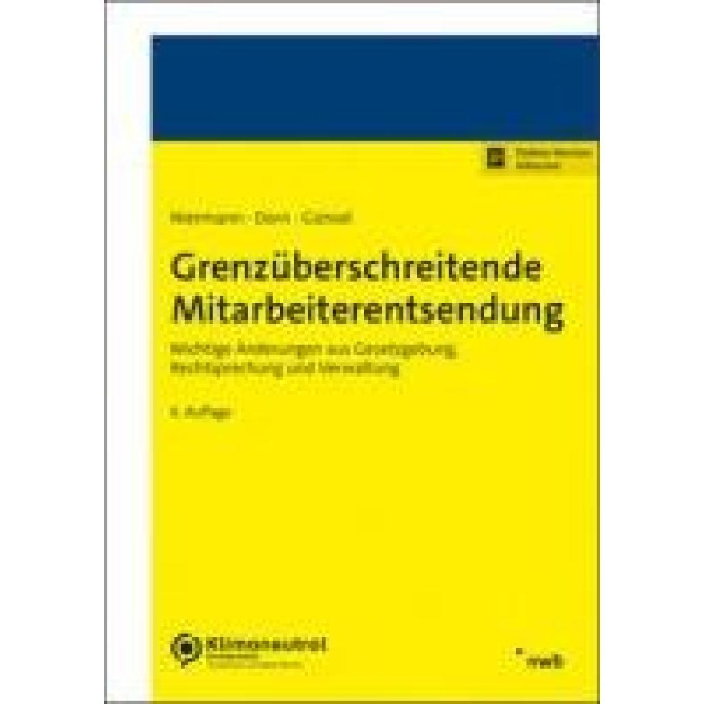9783482584961 - Niermann Walter Grenzüberschreitende Mitarbeiterentsendung