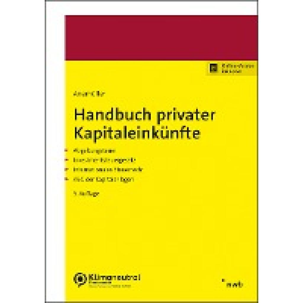 9783482655630 - Anemüller Christian Handbuch privater Kapitaleinkünfte