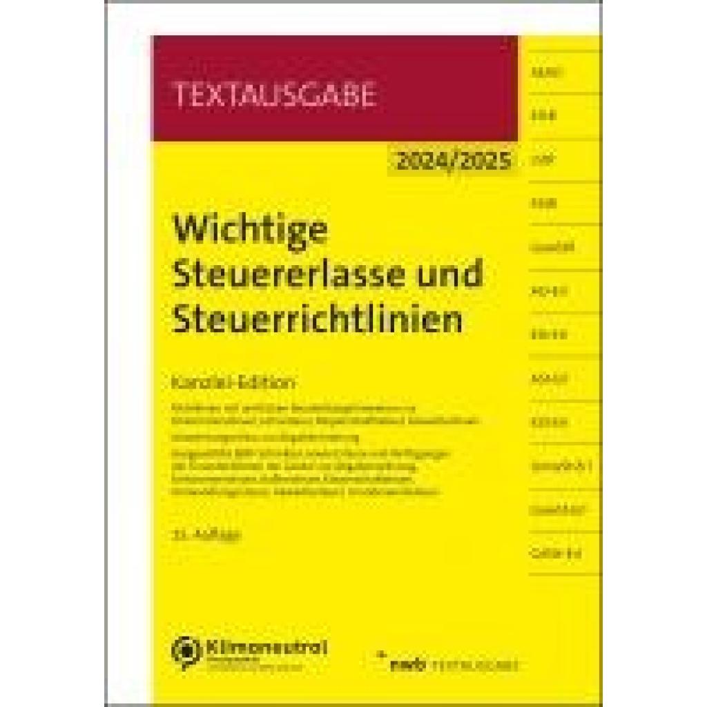 9783482683152 - Wichtige Steuererlasse und Steuerrichtlinien