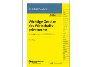 9783482684654 - Wichtige Gesetze des Wirtschaftsprivatrechts Kartoniert (TB)