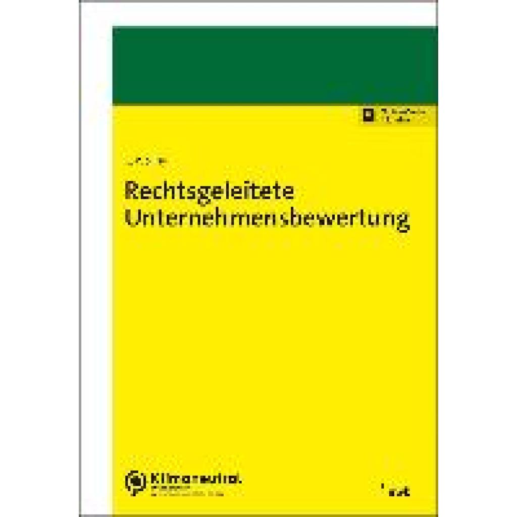 9783482685712 - Wollny Christoph Rechtsgeleitete Unternehmensbewertung