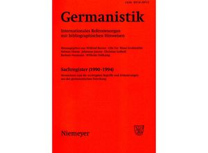 9783484621015 - Germanistik   Germanistik Sachregister (1990-1994) Gebunden