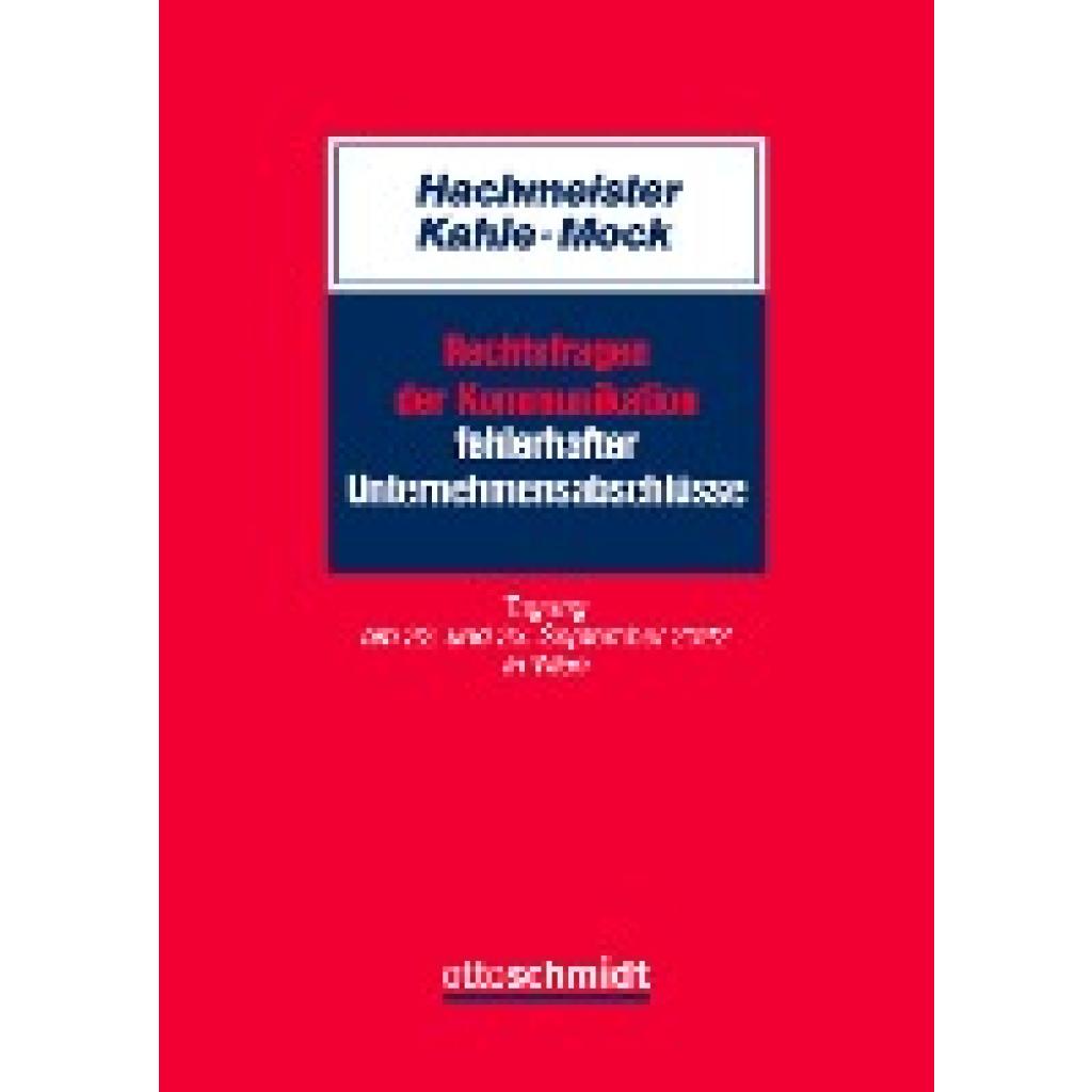 9783504060695 - Rechtsfragen der Kommunikation fehlerhafter Unternehmensabschlüsse