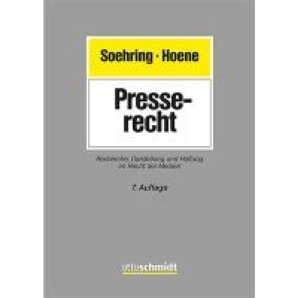 9783504671075 - Soehring Jörg Presserecht