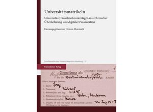 9783515135122 - Universitätsmatrikeln Gebunden