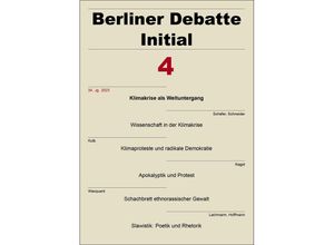 9783515136693 - Berliner Debatte Initial 34 (2023) 4 Kartoniert (TB)