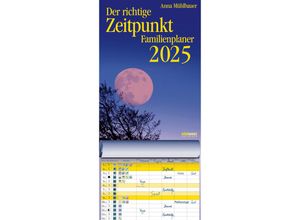 9783517102849 - Der richtige Zeitpunkt Familienplaner 2025 - Monats-Wandkalender zum Aufhängen mit Spiralbindung 224 x 485 cm