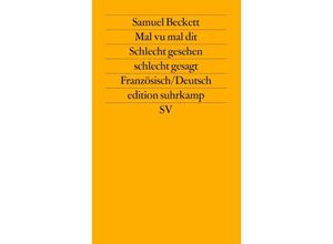 9783518111192 - Mal vu mal dit - Samuel Beckett Taschenbuch