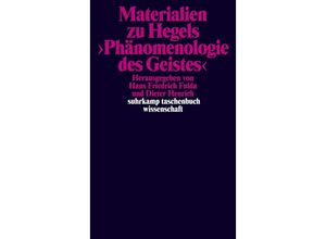 9783518276099 - Materialien zu Hegels »Phänomenologie des Geistes« - Georg Wilhelm Friedrich Hegel Taschenbuch