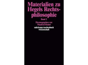 9783518276891 - Materialien zu Hegels Rechtsphilosophie Band 2 Kartoniert (TB)