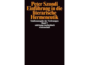 9783518277249 - Studienausgabe der Vorlesungen in 5 Bänden - Peter Szondi Kartoniert (TB)