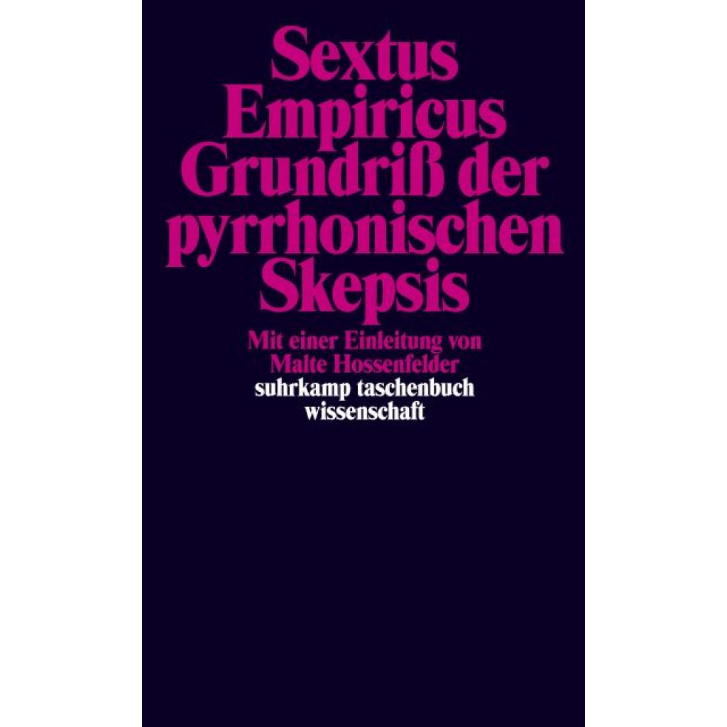 9783518280997 - Empiricus Sextus Grundriß der pyrrhonischen Skepsis