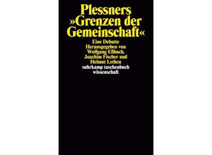 9783518291412 - Plessners »Grenzen der Gemeinschaft« Taschenbuch