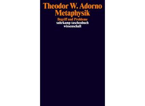 9783518294246 - Metaphysik - Theodor W Adorno Kartoniert (TB)