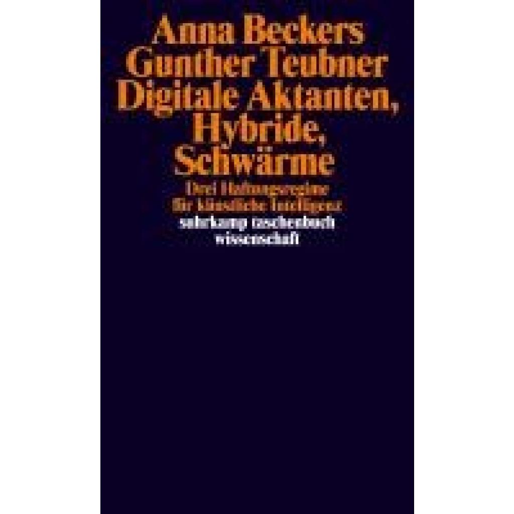 9783518300442 - Beckers Anna Digitale Aktanten Hybride Schwärme