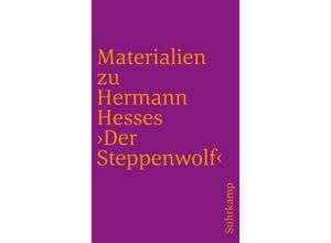 9783518365533 - Materialien zu Hermann Hesses »Der Steppenwolf« - Hermann Hesse Taschenbuch