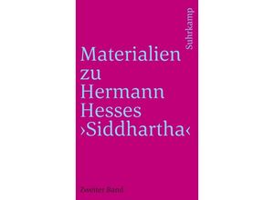 9783518367827 - Materialien zu Hermann Hesses »Siddhartha«Tl2 Taschenbuch