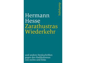 9783518387283 - Zarathustras Wiederkehr - Hermann Hesse Kartoniert (TB)