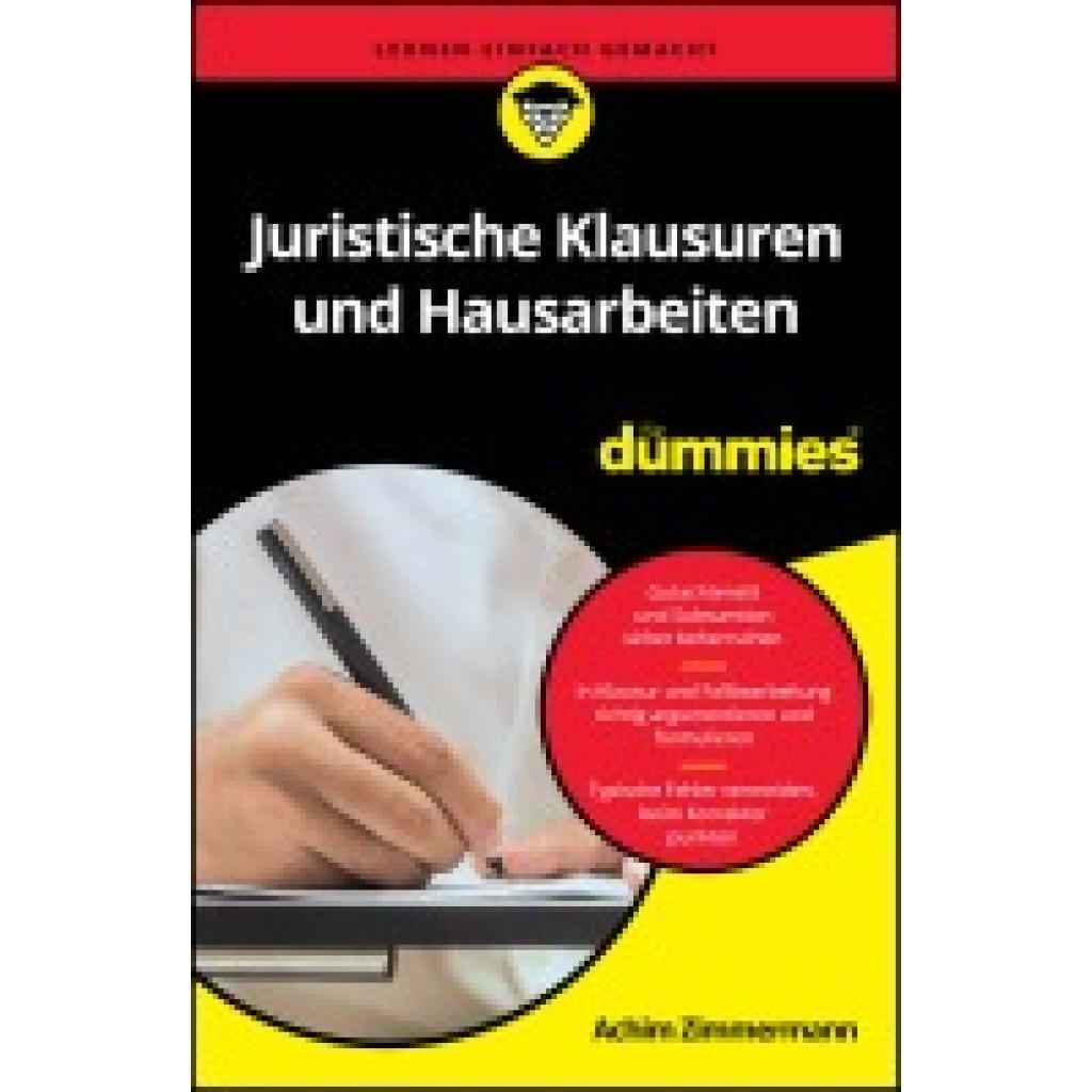 9783527717781 - Zimmermann Achim Juristische Klausuren und Hausarbeiten für Dummies