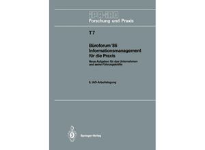 9783540173052 - Büroforum 86 Informationsmanagement für die Praxis Kartoniert (TB)