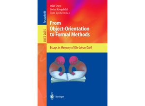 9783540213666 - From Object-Orientation to Formal Methods Kartoniert (TB)