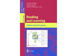 9783540219040 - Reading and Learning - A Dengel M Junker A Weisbecker Kartoniert (TB)