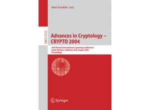 9783540226680 - Advances in Cryptology - CRYPTO 2004 Kartoniert (TB)