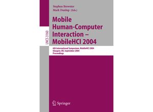 9783540230861 - Mobile Human-Computer Interaction - Mobile HCI 2004 Kartoniert (TB)