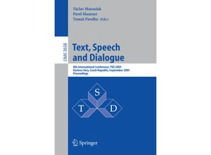 9783540287896 - Text Speech and Dialogue Kartoniert (TB)