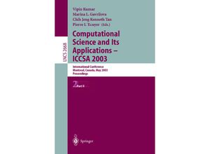 9783540401612 - Computational Science and Its Applications - ICCSA 2003 Kartoniert (TB)