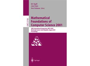 9783540424963 - Mathematical Foundations of Computer Science 2001 Kartoniert (TB)