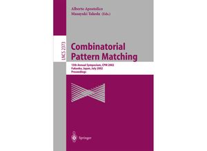 9783540438625 - Combinatorial Pattern Matching Kartoniert (TB)