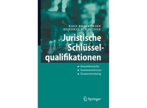 9783540486985 - Juristische Schlüsselqualifikationen - Ralf Brinktrine Hendrik Schneider Kartoniert (TB)