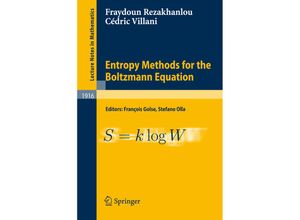 9783540737049 - Entropy Methods for the Boltzmann Equation - Fraydoun Rezakhanlou Cédric Villani Kartoniert (TB)