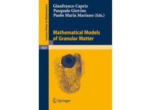 9783540782766 - Mathematical Models of Granular Matter - P Giovine E Trizac A Barrat A V Bobylev C Cercignani I M Gamba R Garcia-Rojo F van Wijland J D Goddard H J Herrmann S McNamara A Puglisi T Ruggeri Giuseppe Toscani P Visco Kartoniert (TB)