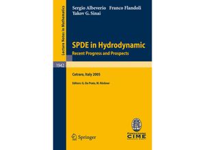 9783540784920 - SPDE in Hydrodynamics Recent Progress and Prospects - Sergio Albeverio Franco Flandoli Yakov G Sinai Kartoniert (TB)