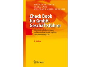 9783540890577 - Check Book für GmbH-Geschäftsführer - Thomas F Jehle Csaba Láng Wolfgang Meier-Rudolph Kartoniert (TB)