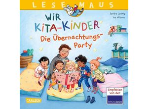 9783551080677 - LESEMAUS 166 Wir KiTa-Kinder - Die Übernachtungs-Party - Sandra Ladwig Kartoniert (TB)