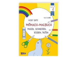 9783551271587 - Vicky Bo mach mit!   Vicky Bos Mitmach-Malbuch Malen Schneiden Kleben Falten - Vicky Bo Kartoniert (TB)