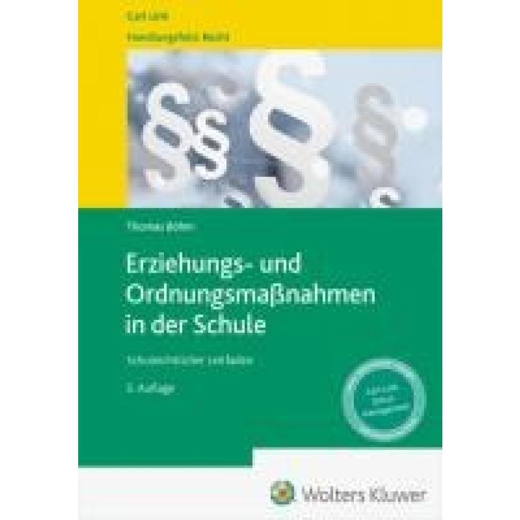 9783556099148 - Böhm Thomas Erziehungs- und Ordnungsmaßnahmen in der Schule