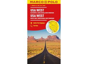 9783575018700 - MARCO POLO Kontinentalkarte   MARCO POLO Kontinentalkarte USA West 12 Mio Karte (im Sinne von Landkarte)