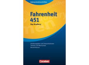 9783589222223 - Senior English Library   Fahrenheit 451 Interpretationshilfen - Ray Bradbury Kartoniert (TB)